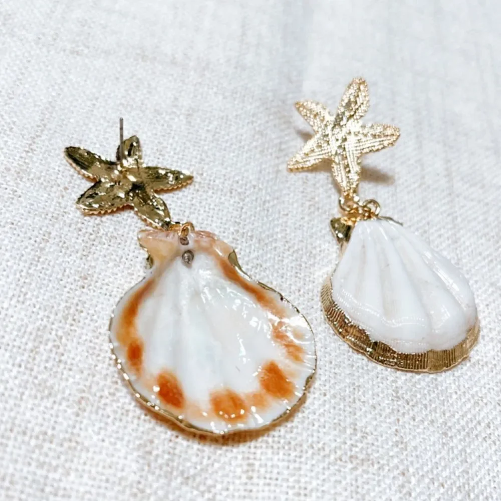 Starfish dangle earrings N167 - Picture 6 of 6